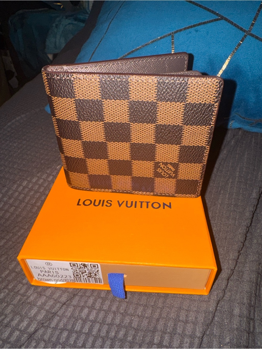 New! Louis Vuitton Marco Wallet featuring the iconic brown checkerboard